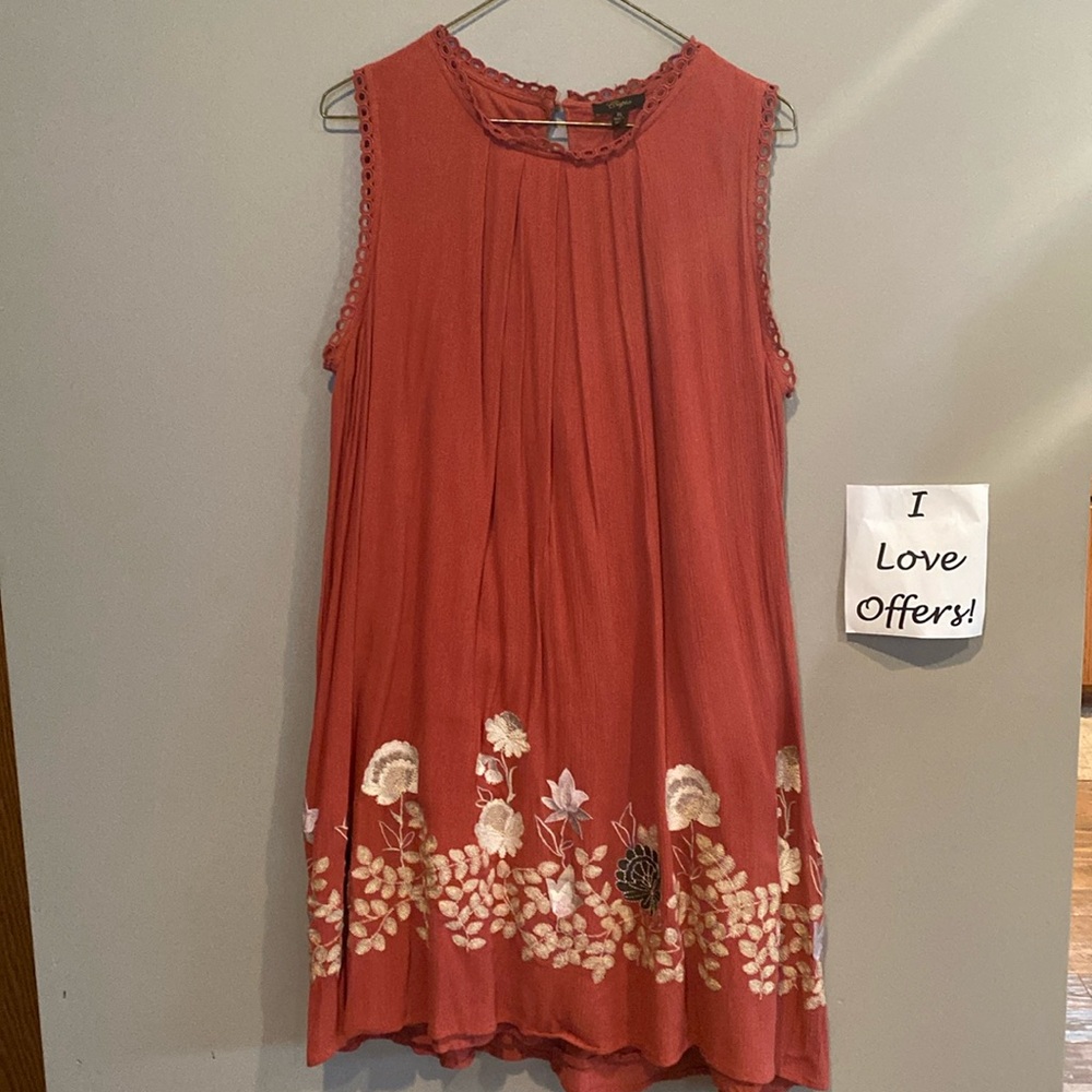 Rust Sleeveless Dress